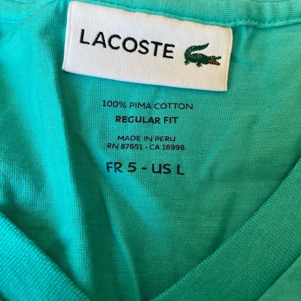 Lacoste short sleeve green / turquoise T-Shirt